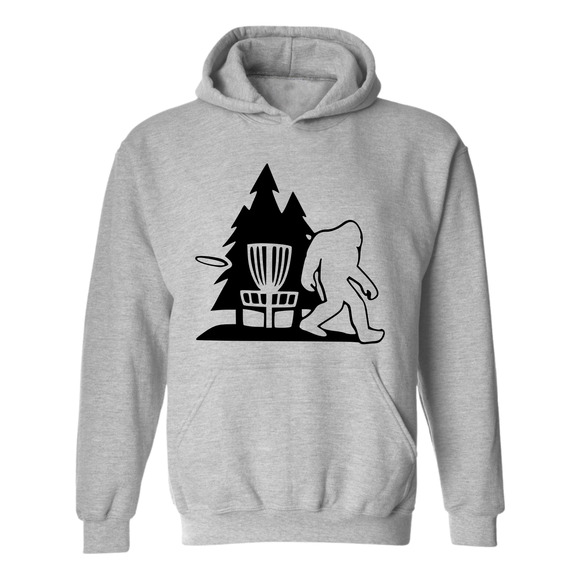 Disc Golf Hoodie SASQUATCH BASKET Discgolfer Discgolfing Sweatshirt - Picture 1 of 11
